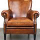 Correct and comfortable sheep leather armchair/armchair with a beautiful finish