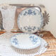 Set of 2 blue flower soup plates "Régence" st Amand and Hamage