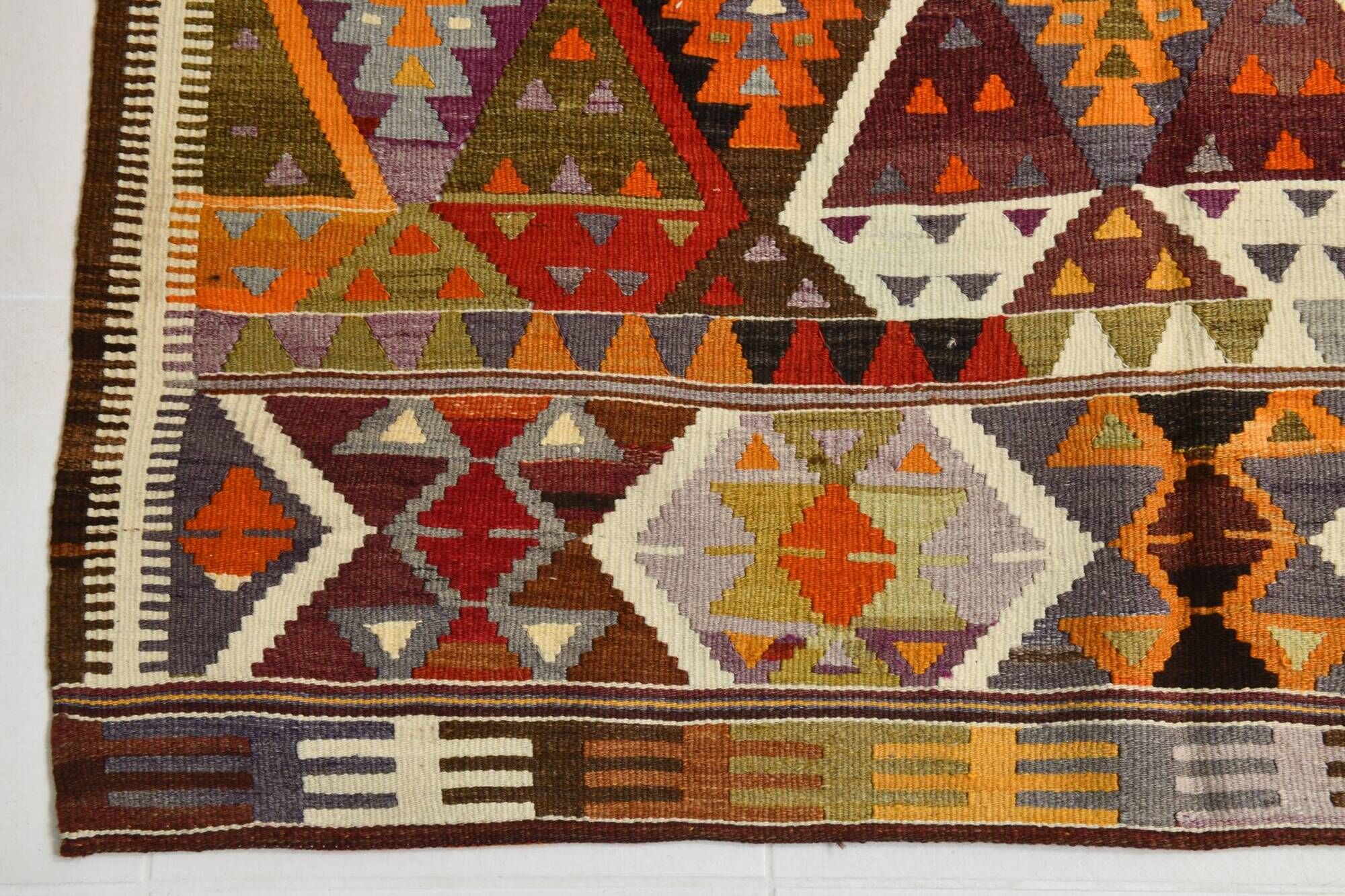 5x8 Soft Colors Persian Kilim Rug, Oushak Area Rug, 157x255Cm