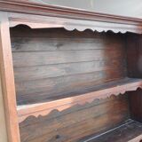 Rustic wooden shelf with three trays