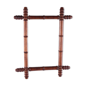 miroir vintage en bambou