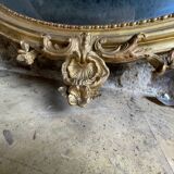 Oval Mirror Louis XV gilded wood