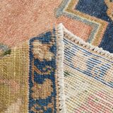 5x9 Peach Red Dark Blue Persian Area Rug, 153x290Cm SK 18900