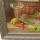 Still life chromolithography frame with Champagne