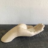 Plaster candle holder sculpture