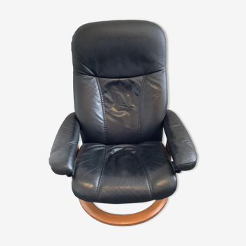 Stressless armchair in vintage black leather