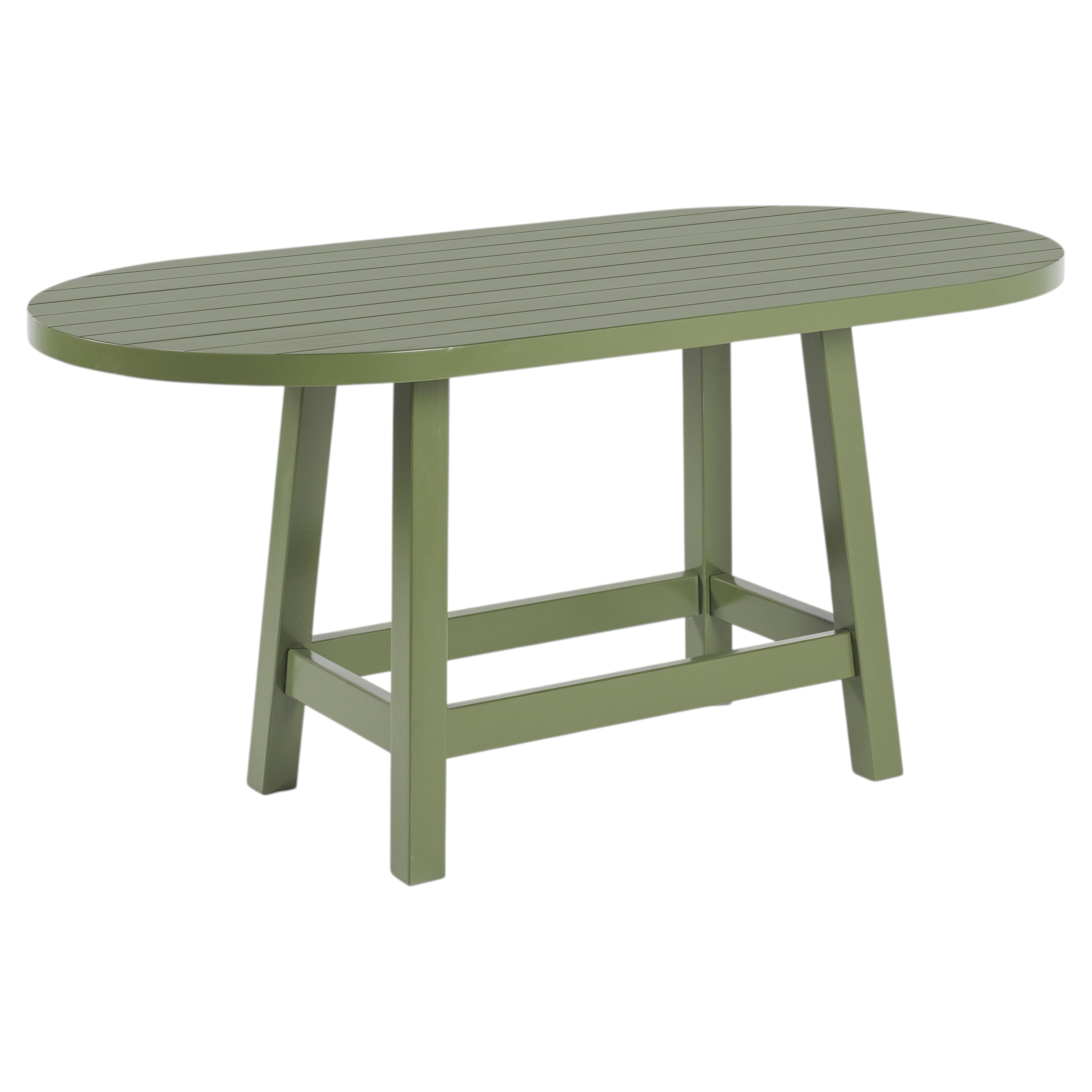 Handmade solid wood oval dining table, Bacon Collection