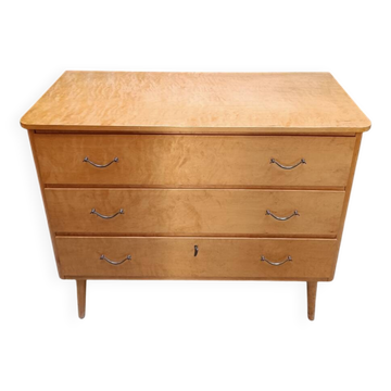 Vintage Scandinavian wooden chest of drawers