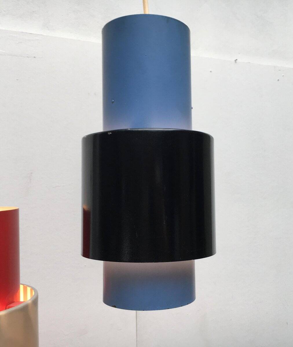 Mid-century metal pendant lights, set of 2