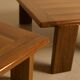 Pair of walnut coffee tables by Mario Marenco for Mobil Girgi 70's