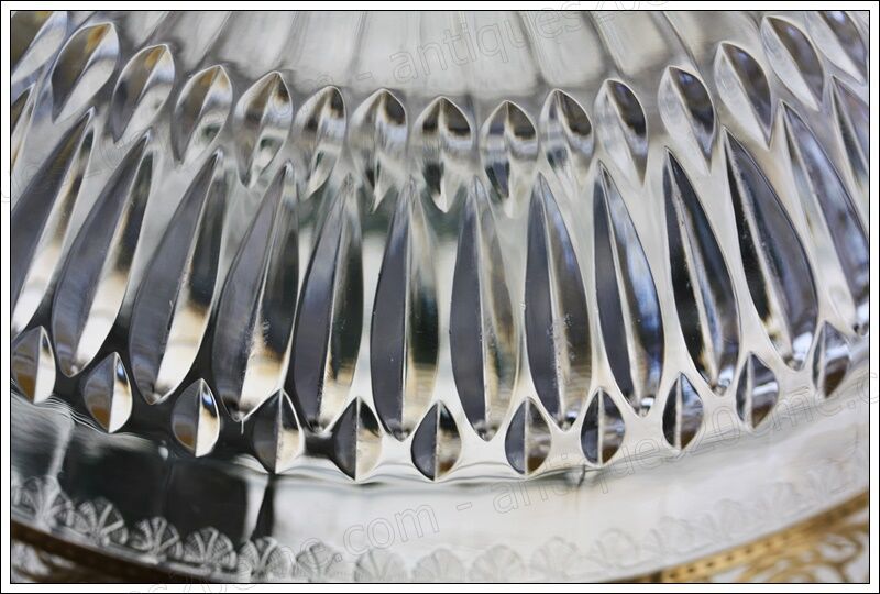 Large flared St Louis Crystal model Thistle gold.