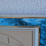 Vintage lip clock blue frame