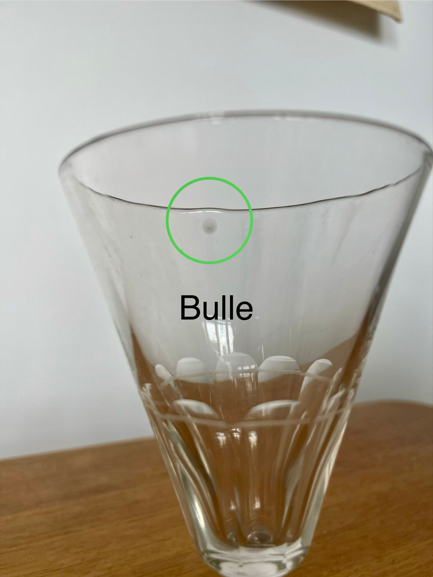 Set 3 verres à eau taillés main, XIXème
