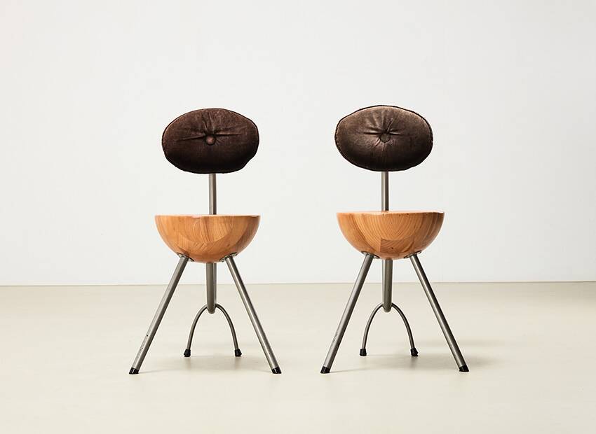 Very Rare Pair of 'Jur Eats' Side Chairs by Rob Eckhardt Netherlands 1991