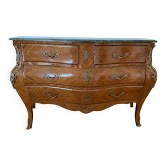 Louis XV style curved chest of drawers