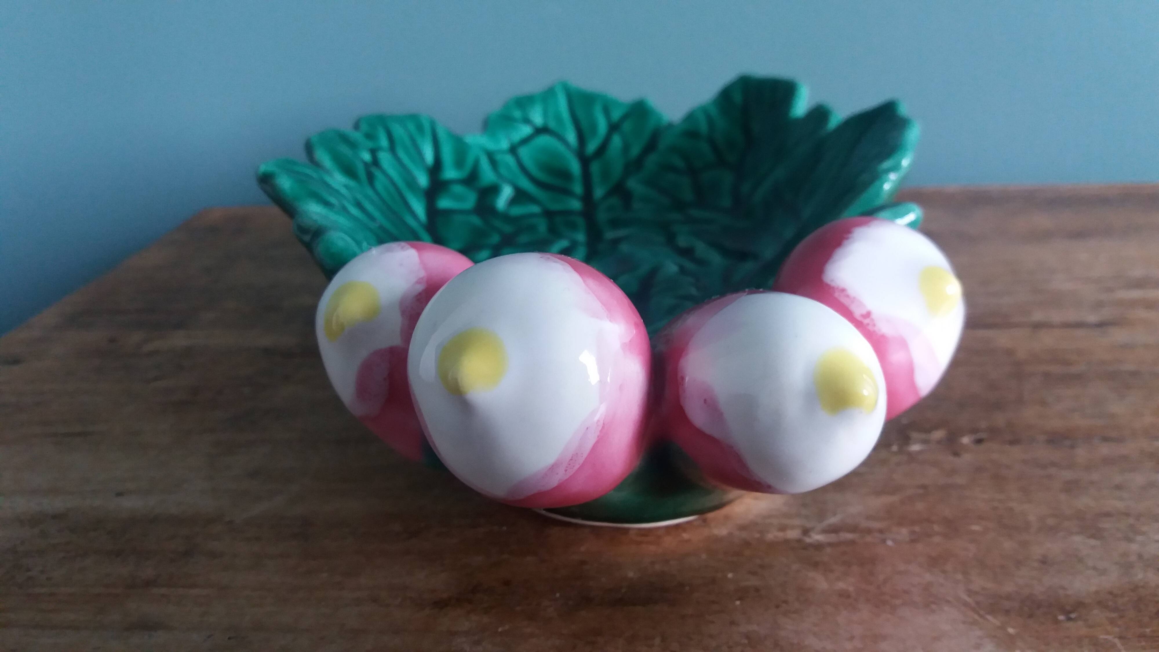 Radish dish in Vallauris slipware