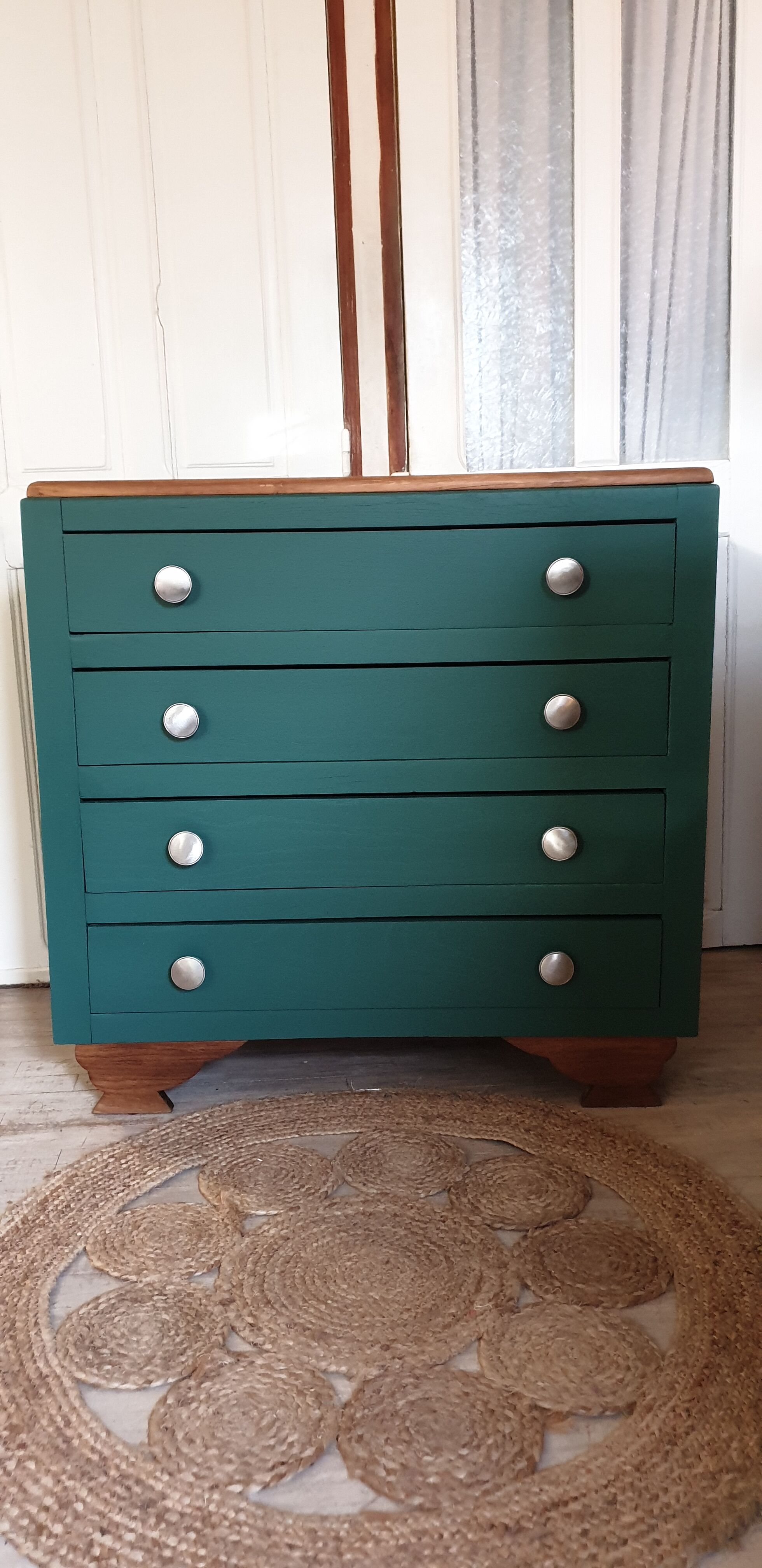 Art Deco green chest of drawers