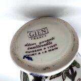 Antique Gien vase – Peony model – Hand-painted earthenware – 13.5 cm