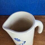Modernist ceramic pitcher, signed polychrome decoration