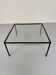 Old coffee table in metal and checkered glass from the 50s