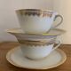 Pair of Bayonne porcelain cups and saucers