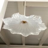 Old opaque glass pendant lamp
