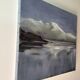 Painting on canvas snowy Northern landscape signed