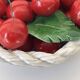 Italian ceramic cherry basket signed Bassano – Vintage