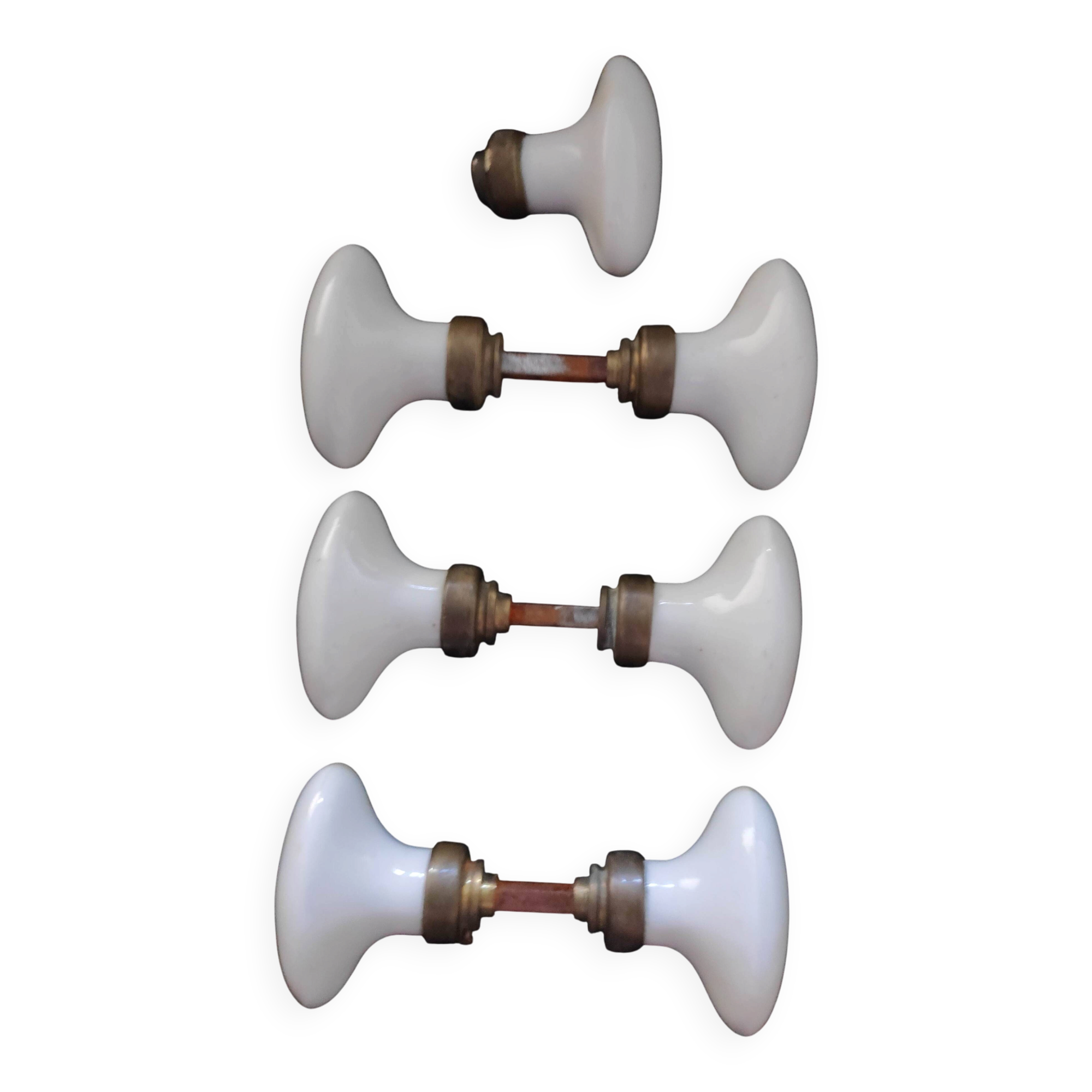Set of 7 porcelain handles