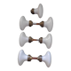Set of 7 porcelain handles