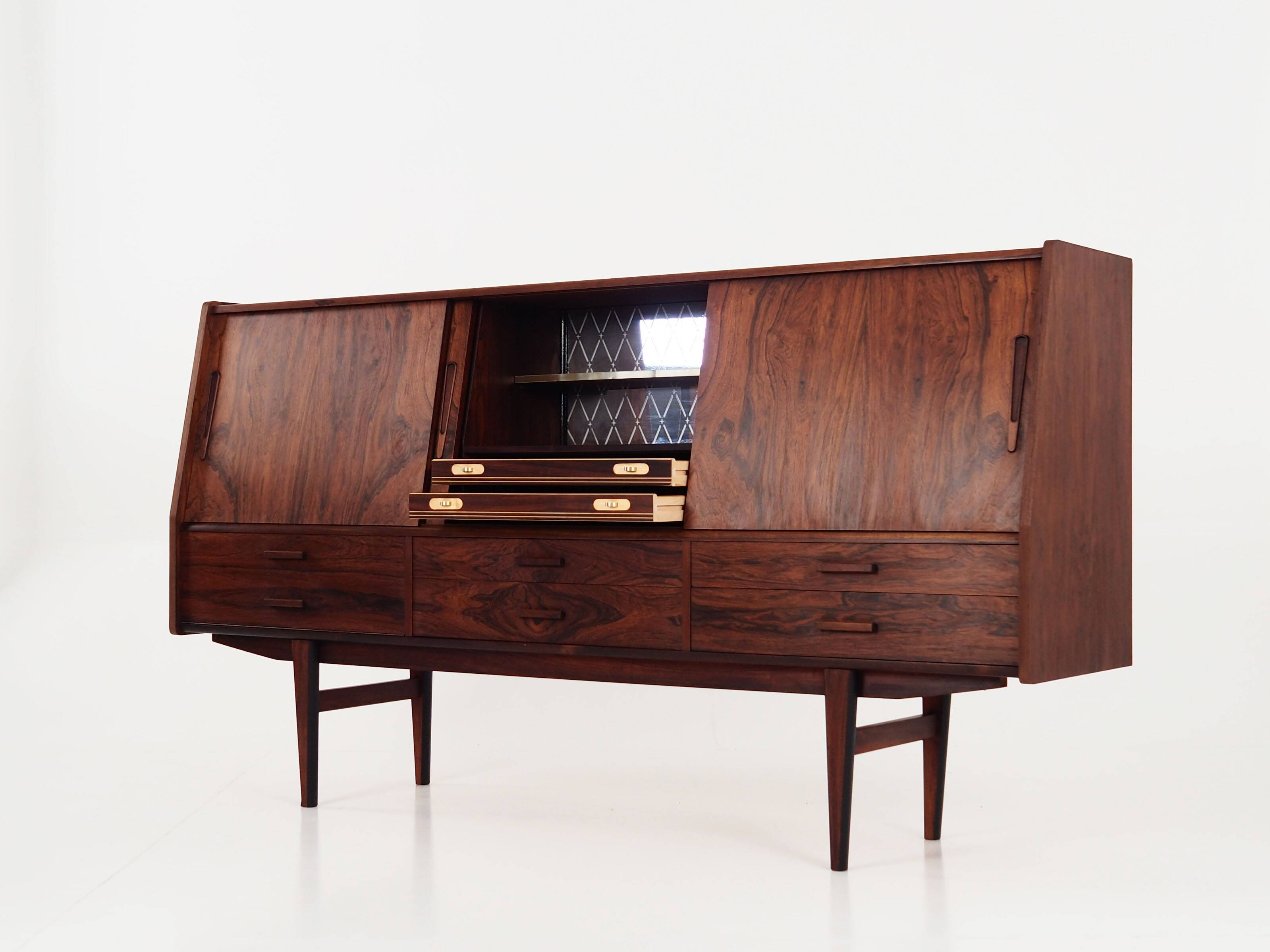 Rosewood highboard, Danish design, 1970s, production: Denmark