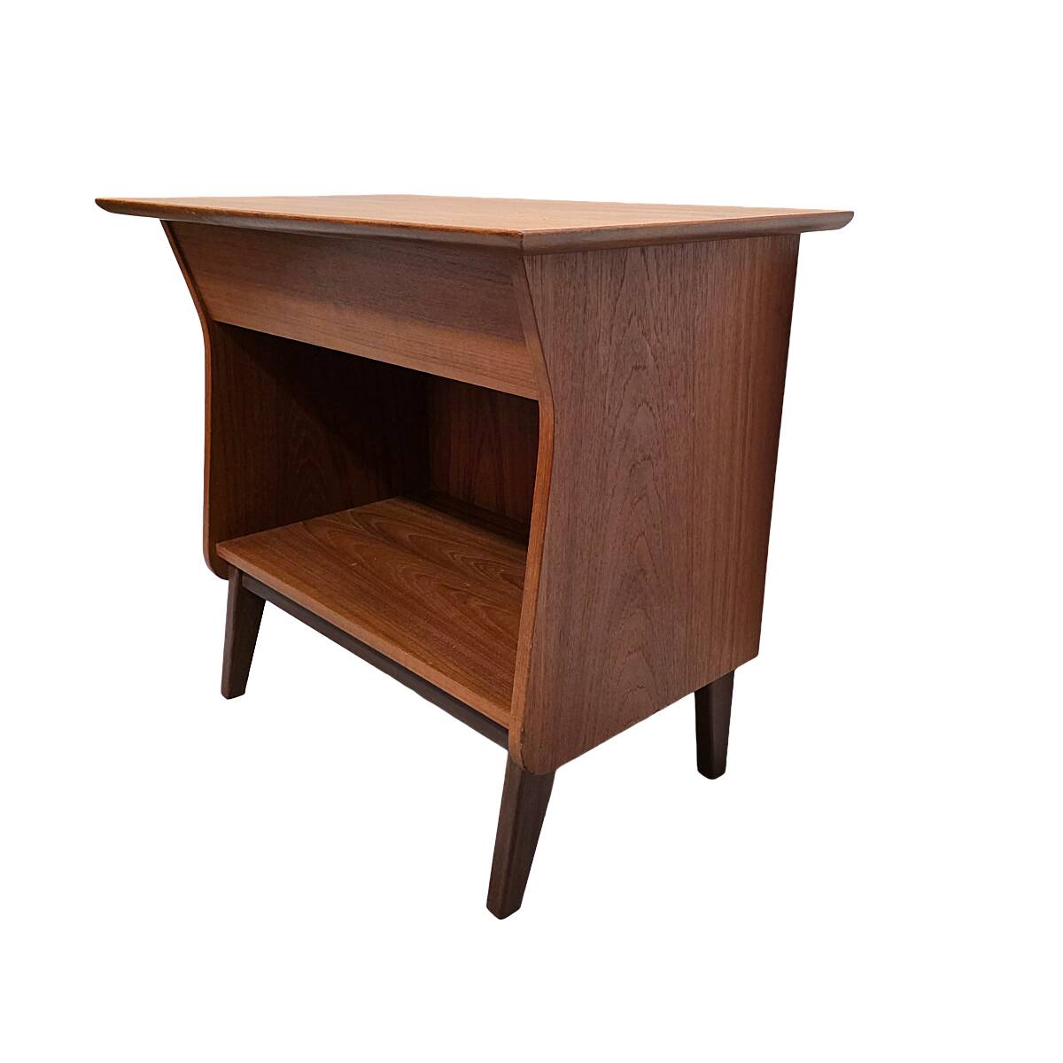 Armoire murale vintage en placage teck avec tiroir, datant des années 1960.