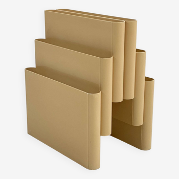 Porte-magazines beige par Giotto Stoppino pour Kartell, 1970