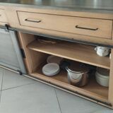 Industrial style oak sideboard