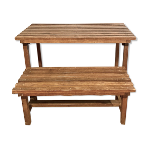 Table à lattes en bois