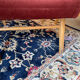 Burgundy Scandinavian armchairs