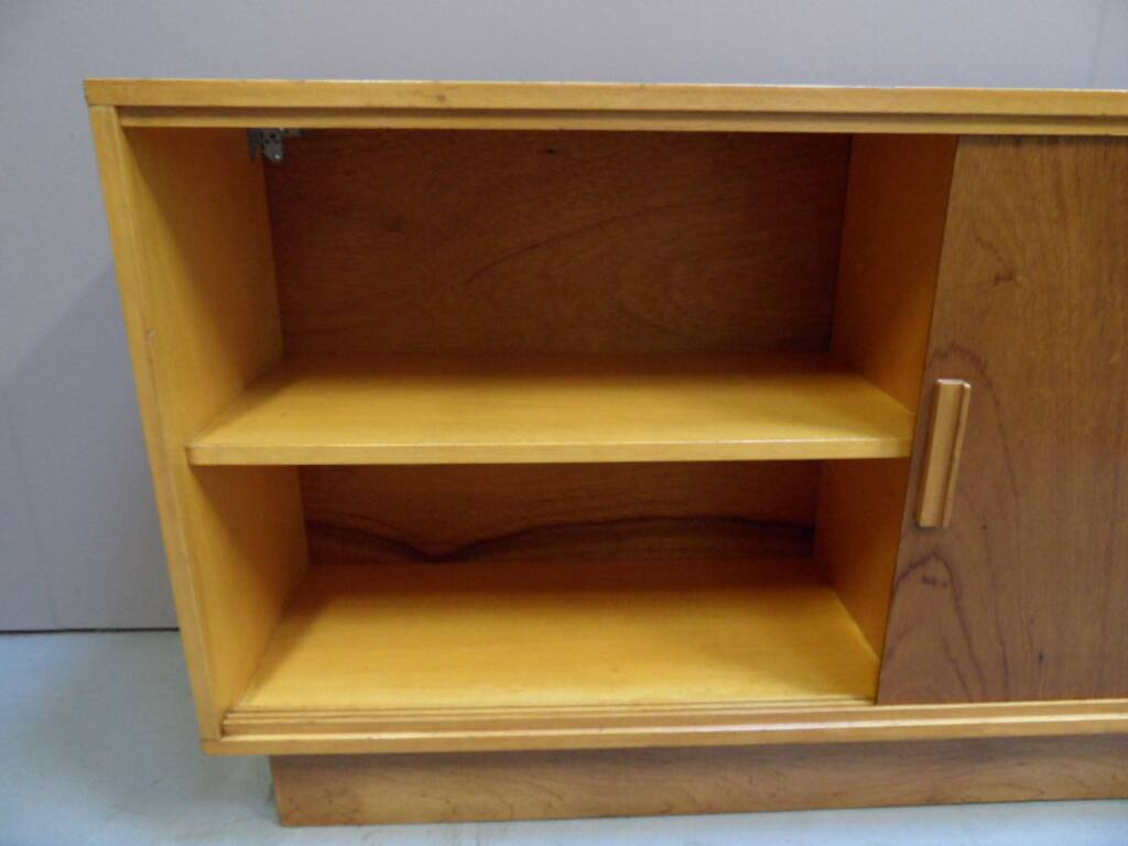 Mid Century vintage filing cabinet with sliding doors 1960's