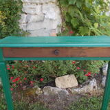 Console en bois verte