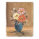 Old acrylic painting on canvas bouquet of bohemian countryside flowers