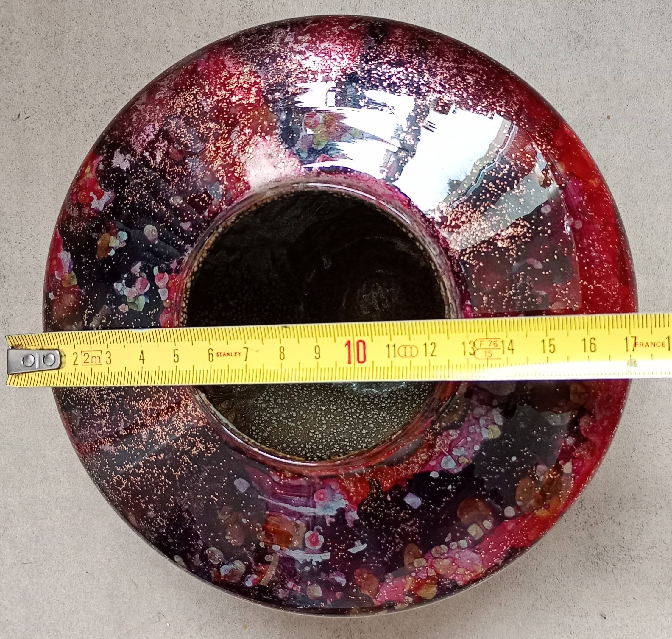 gilded glass vase Laque Line