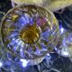 Set of 2 mercurized glass candle holders