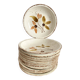 Gien deep plates, floral decoration, 70s