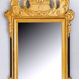 Shell mirror - Gilded Wood with Leaf - Mercury Ice - epoch: XVIIIth Century
