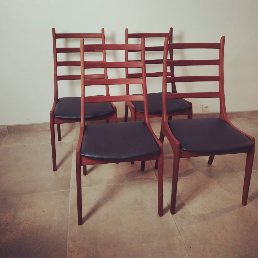 4 chairs by Kai Kristiansen Korup Stolefabrik edition