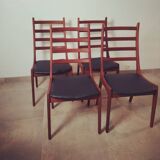 4 chaises de Kai Kristiansen édition Korup Stolefabrik