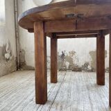 1950s round pine table with extensions