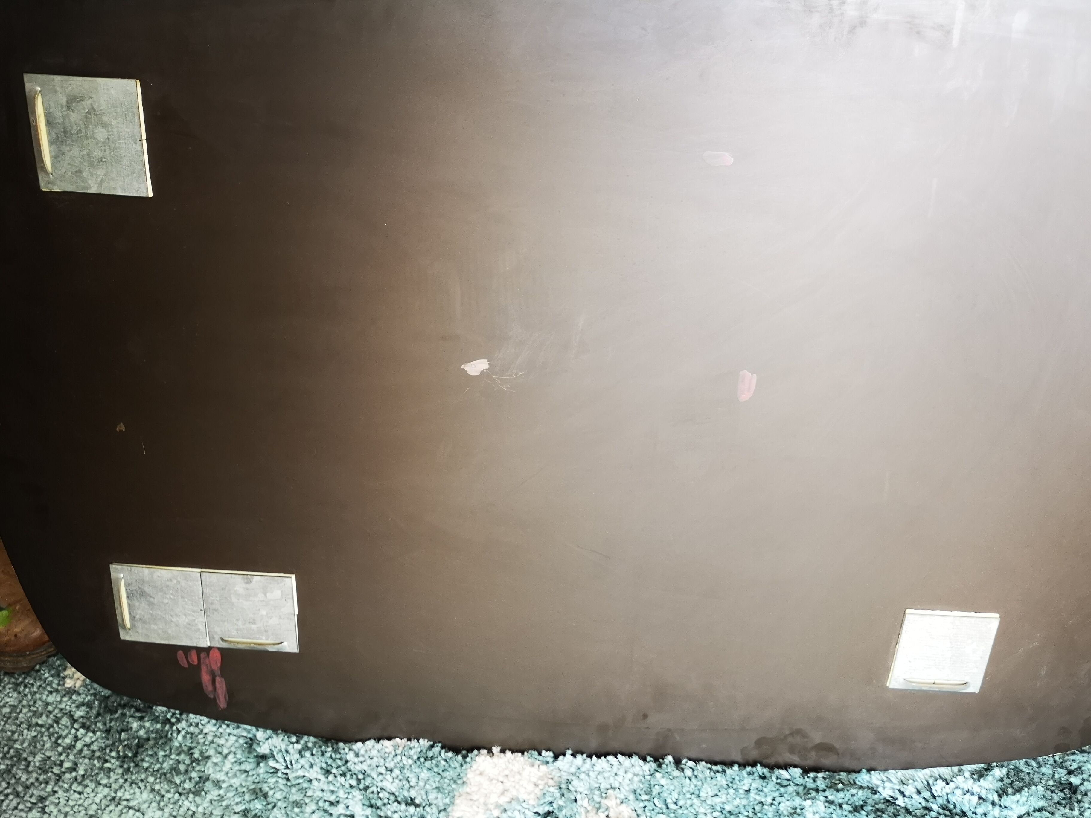 Smoked vintage bevelled mirror - 93x63cm