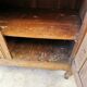 Old low buffet, 19th in rustic solid oak, carved and molded