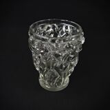 Unsigned Lalique Bacchantes vase in clear crystal, mid-20th century