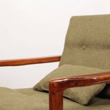 Mid Century Armchair Green Pillows Upholstery Living room armchair renovated